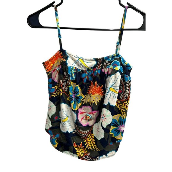 Rachel Roy Floral Print Strappy Sleeveless Blouse Multicolor Top Sz XS - Picture 1 of 9